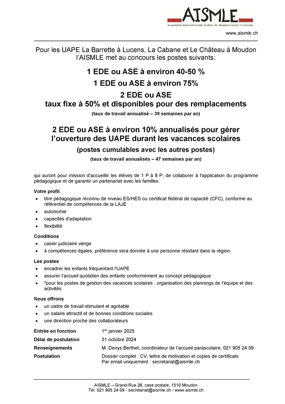 UAPE_annonce EDE-ASE 01.01.2025